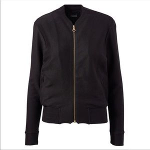 Girlfriend Collective Black Organic Pima Cotton Bomber Jacket size Small